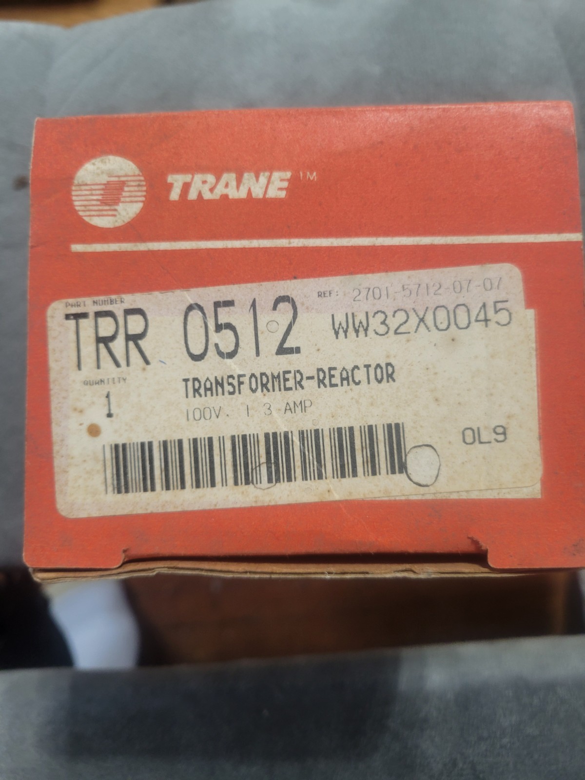 TRANE TRR-0512 TRANSFORMER Reactor