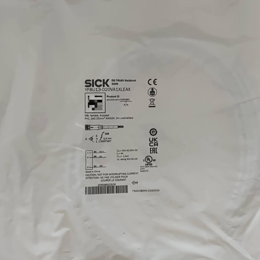 1PC NEW SICK Cable plug-in connector YF8U13-020VA1XLEAX 2095860 #LL