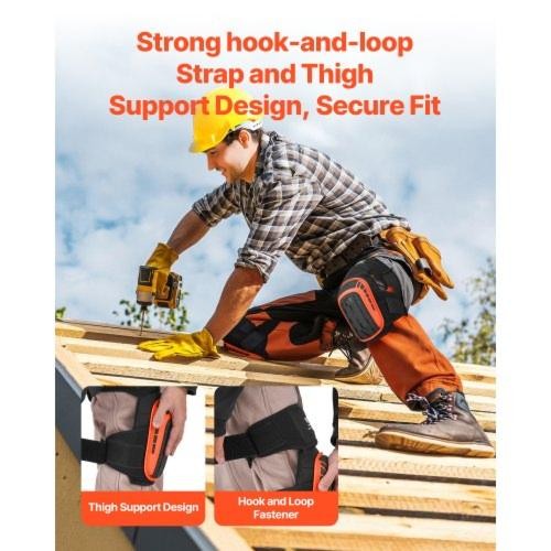 Knee Pads for Work Extended Heavy Duty Construction Knee Pads with 2