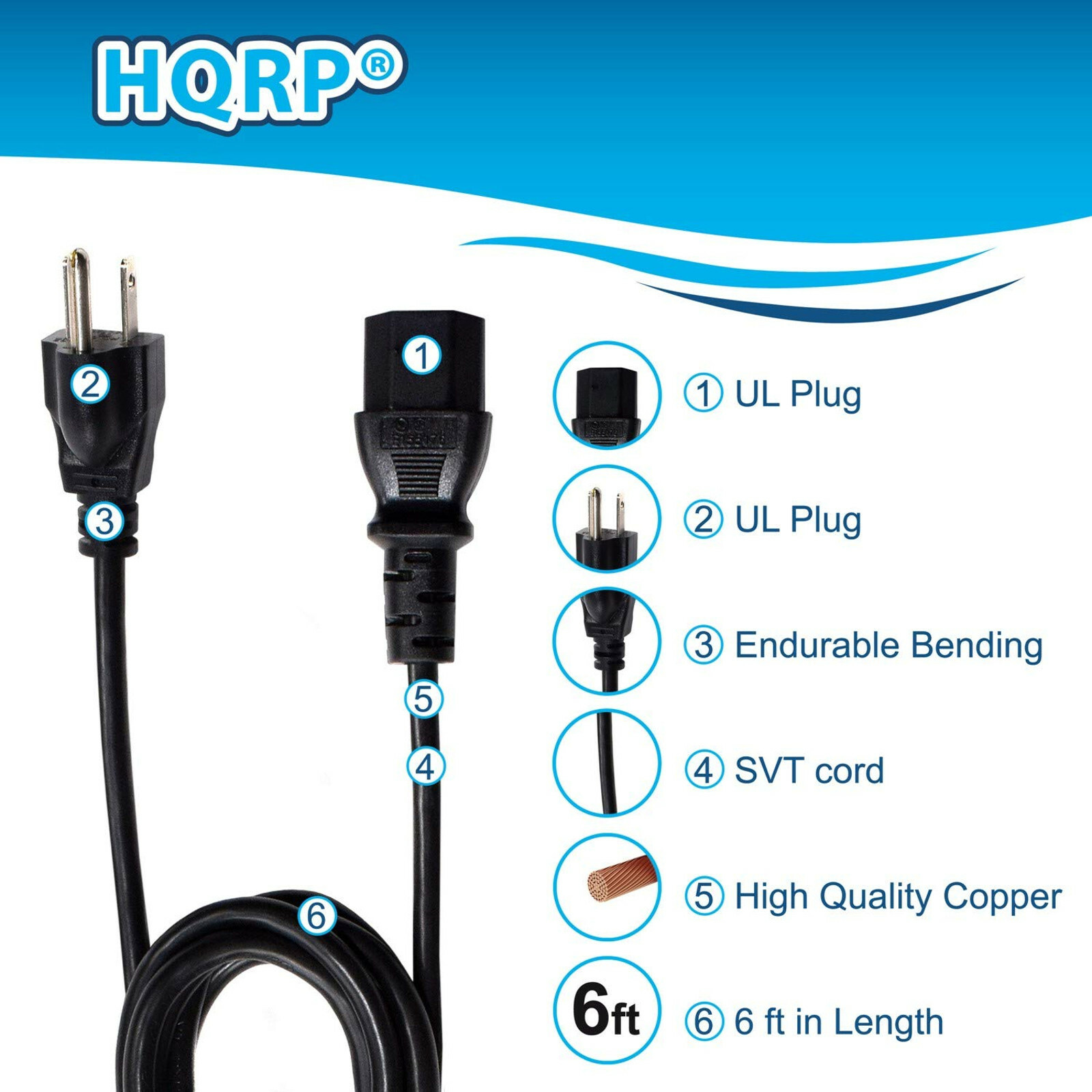 AC Power Cord for Vizio E321VL E3D420VX E3D320VX E420VL E420VO E322VL E3D470VX
