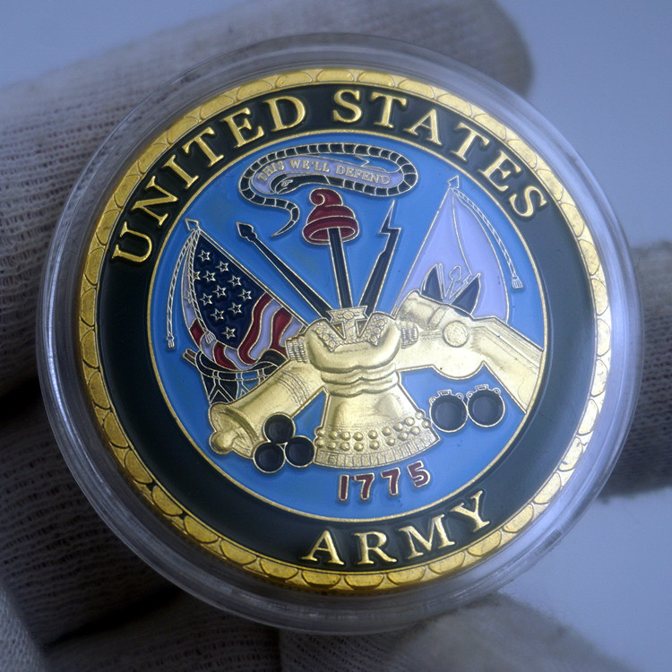 US Military Army 1775 Core Values Challenge Gold Coin Collectible Gift