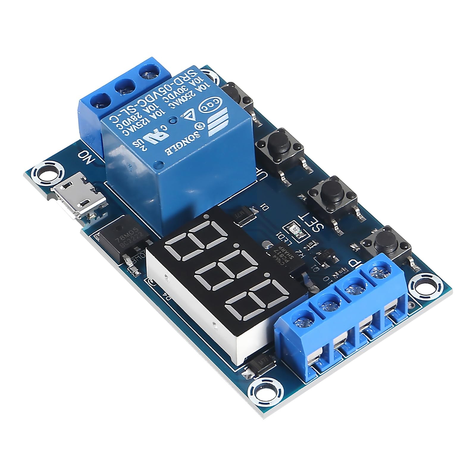 Coliao 4pcs DC 6-30V Timer Relay Programmable Delay Module as shown