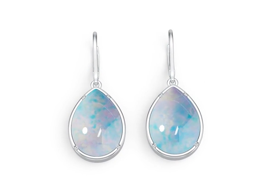 Sterling Silver Semi Mount Earrings Setting Pear PE 16X12mm Cabochon