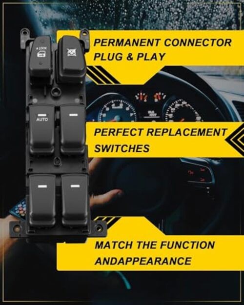 Upgraded Window Switch Driver Side for Hyundai Sonata 2009 2010 Power Master
