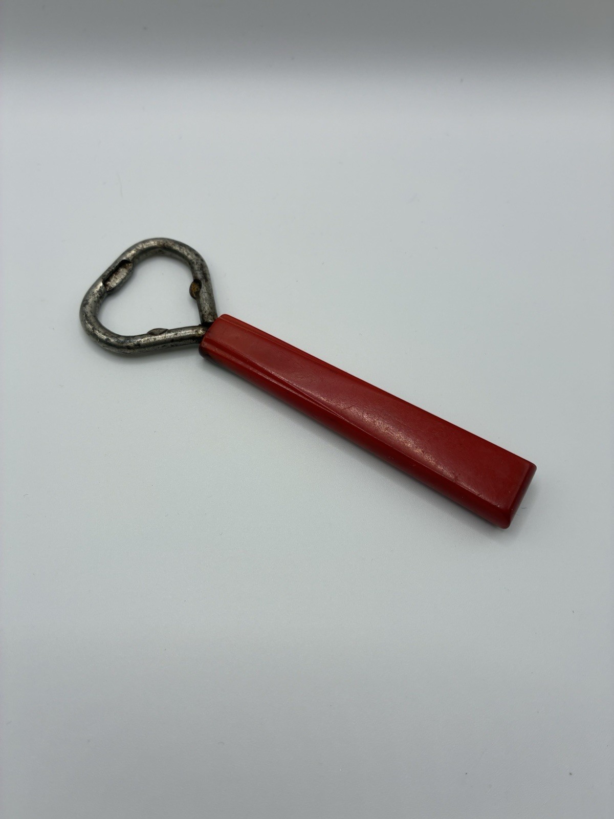 Vintage Red Bakelite Handle Bottle Opener 5 inches