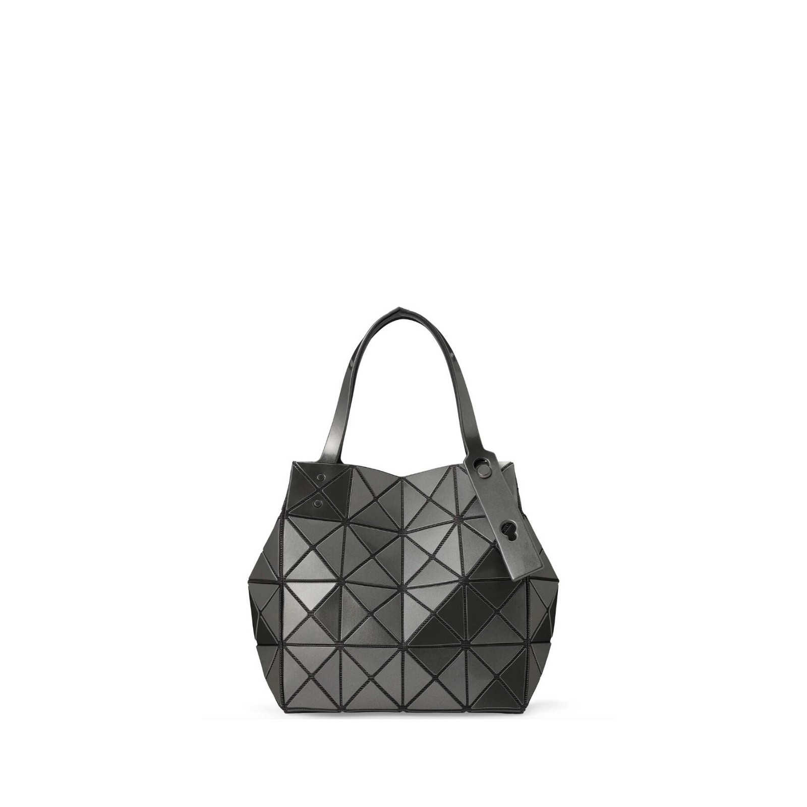 B A O Metallic Gem Cut Handbag Foldable Gusset Fluffy Silhouette Inner Pocket