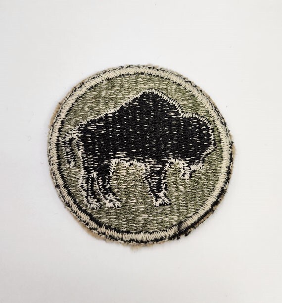 Original WWII US Army 92nd Division Patch No Glow Cut Edge