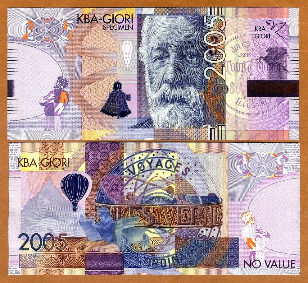 KBA-GIORI, Test / Advertising note / Specimen, 2005, Jules Verne UNC - Type 1 F