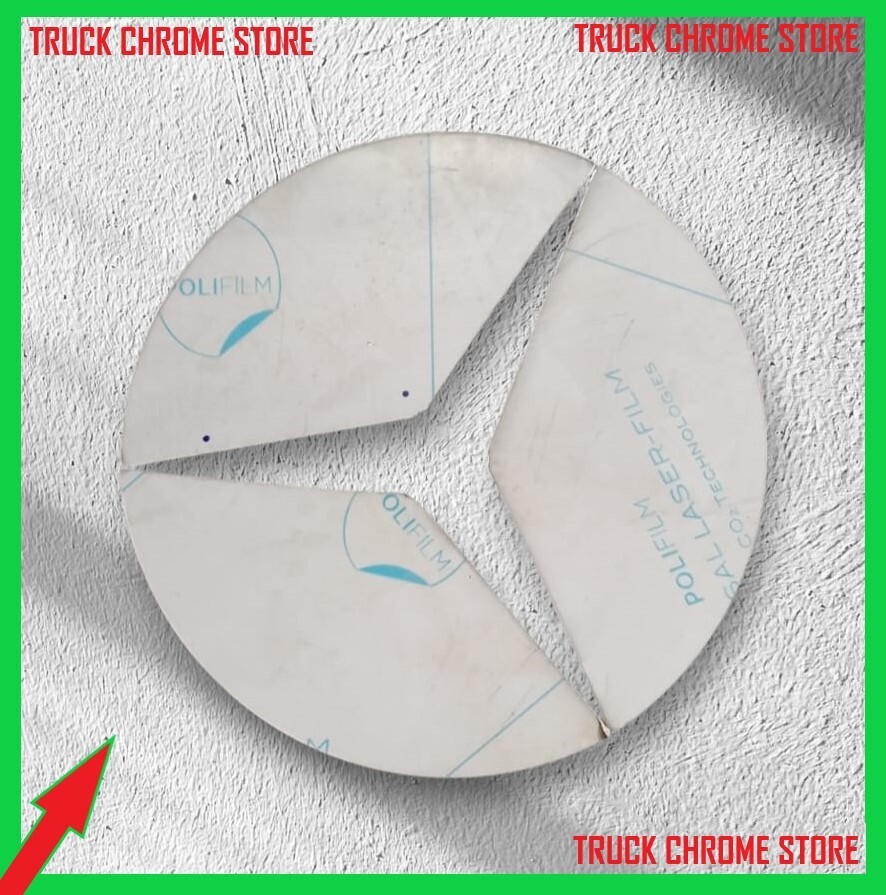 Mercedes   ACTROS 1842  MP4  inside Of Logo Chrome    Stainless  STEEL 3 Pieces.