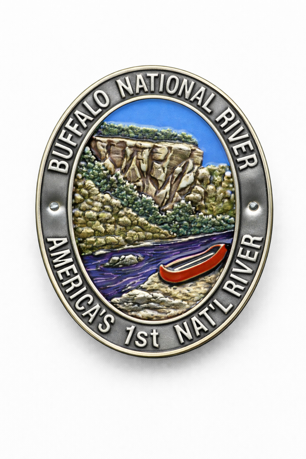 Buffalo Nat'l River National Trail Arkansas Walking Staff Medallion