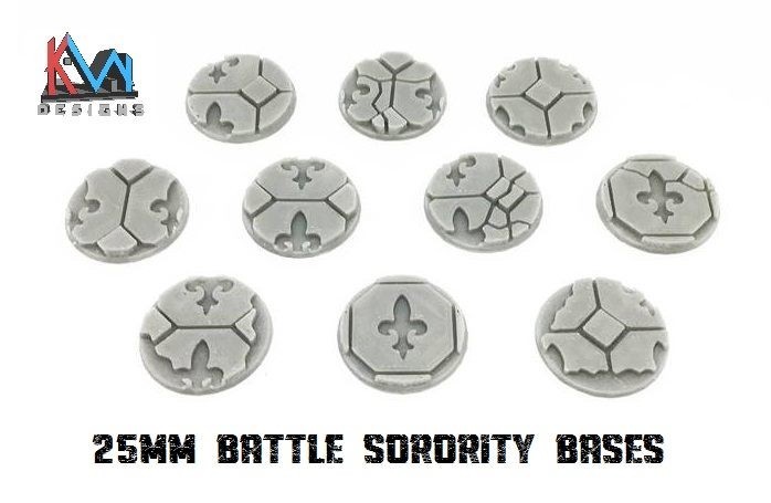 3D Printed - 25mm Scenic Battle Sorority Bases - Set of (10)