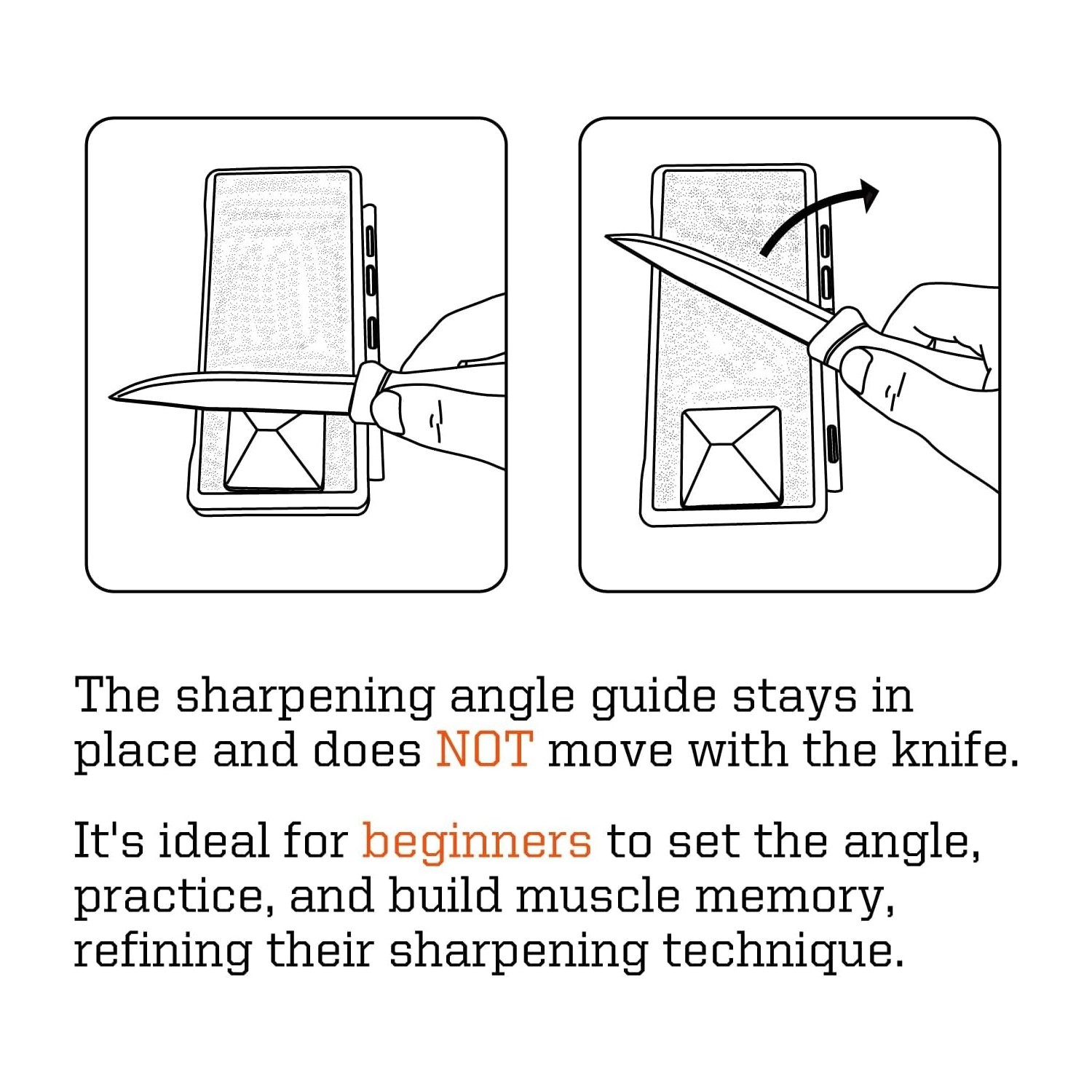 Black and Orange Angle Pyramid Sharpening Guide 2-Pack for Exact Blade Angles