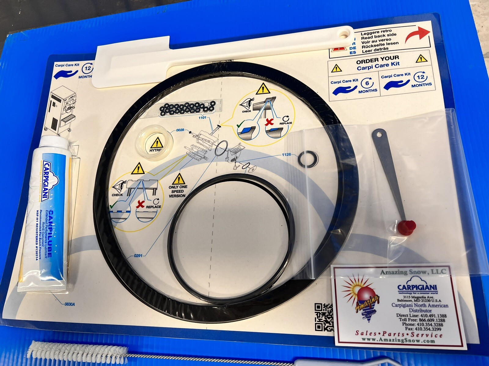 Carpigiani Parts Batch Freezer Complete LB 302 RTX Tune Up Kit