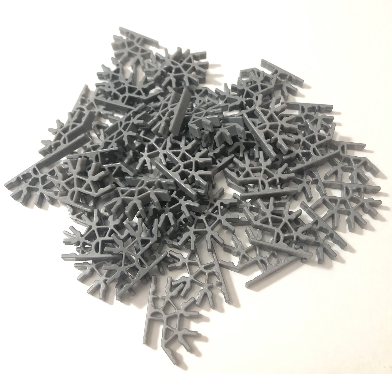 K'NEX 4-Way 3D Connector Gray / Silver or Purple (90909, 909091) - Lot of 50