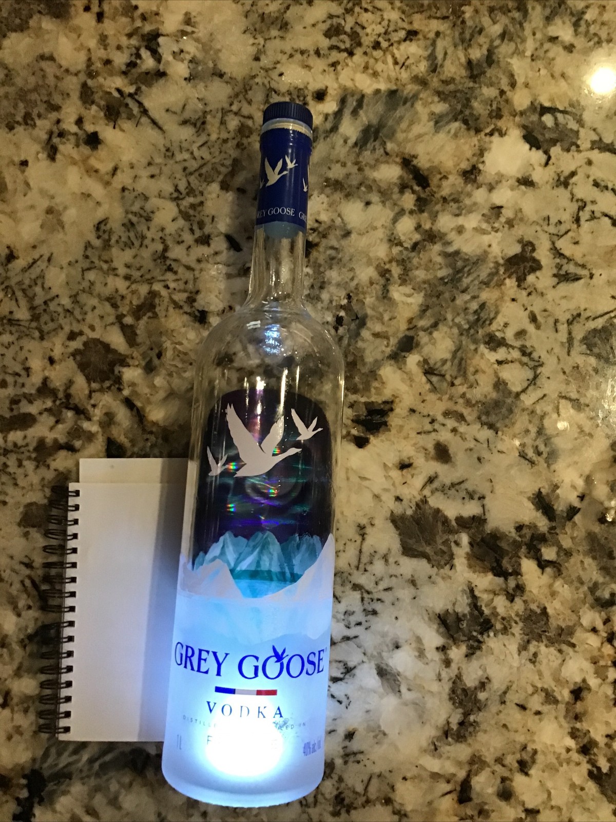 Special Edition Light Up Grey Goose Bottle Empty 1 Liter