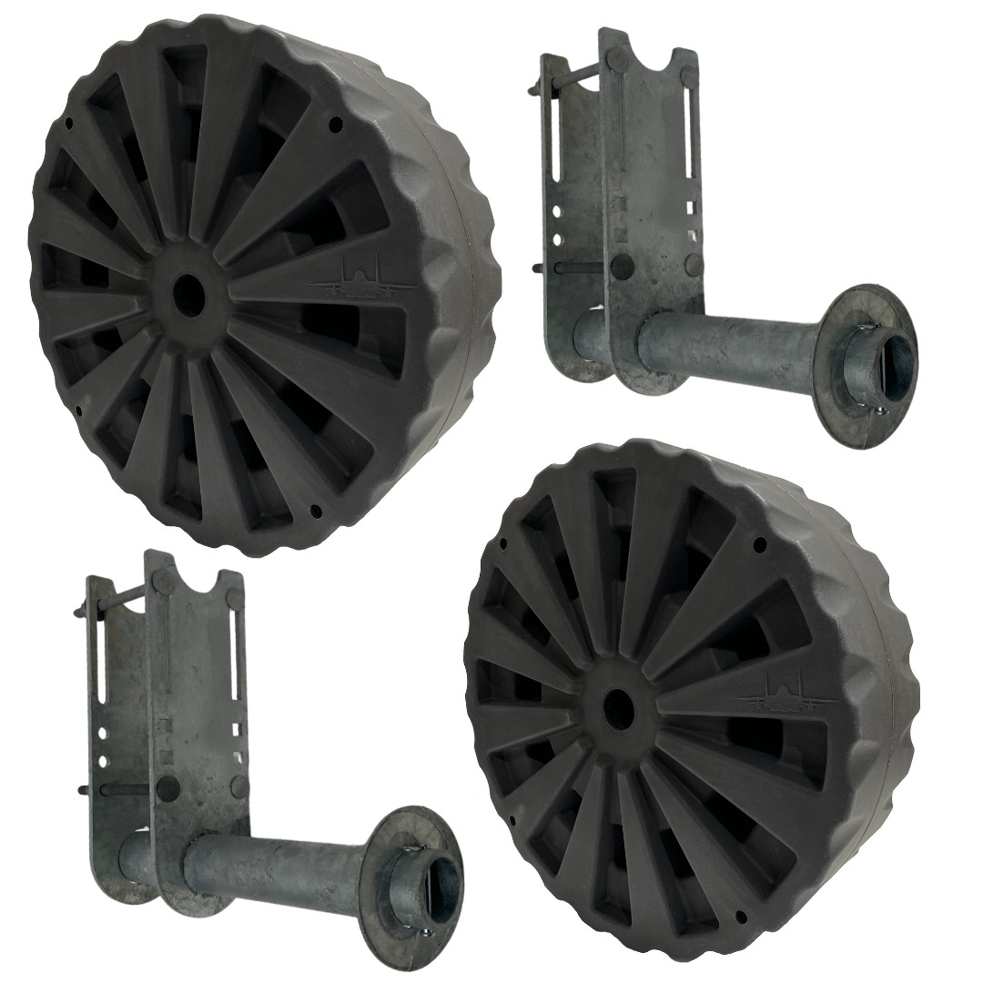 Boat Lift Kit With Two Eagle Wheels -Universal 24” Heavy Duty Plastic Dock Wheel