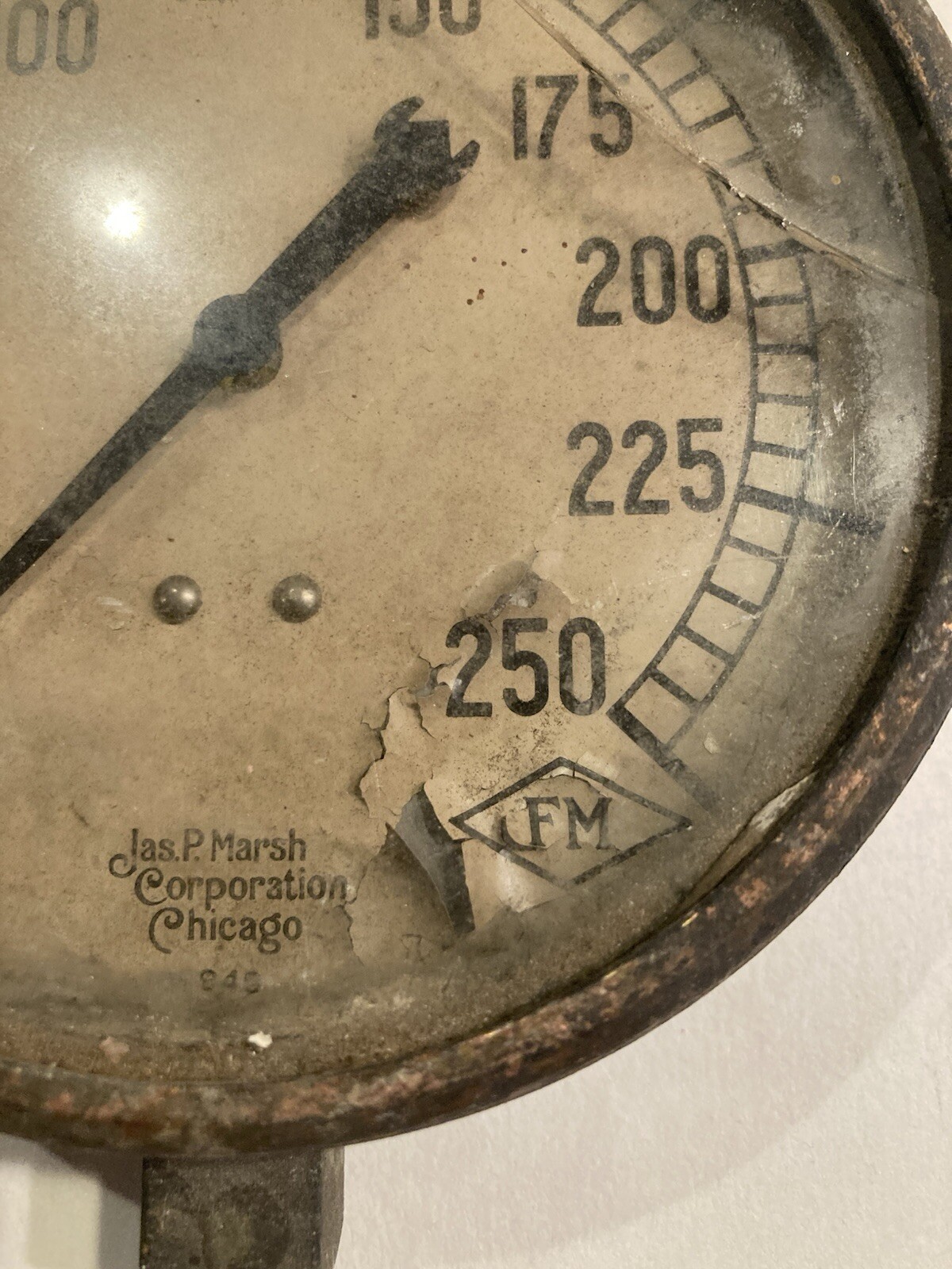 VINTAGE JAS. P MARSH COMPANY 5" PRESSURE GAUGE