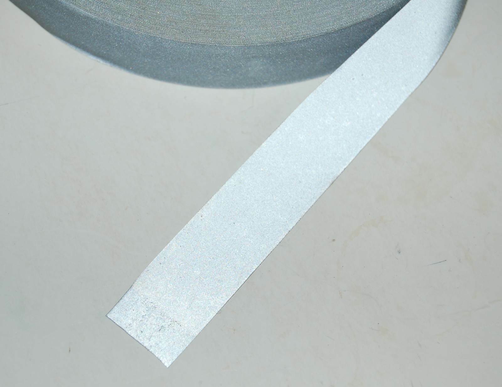 King Tech Reflective Sew On Safety Fabric Strip 1" Wide x 50ft Long Silver Gray