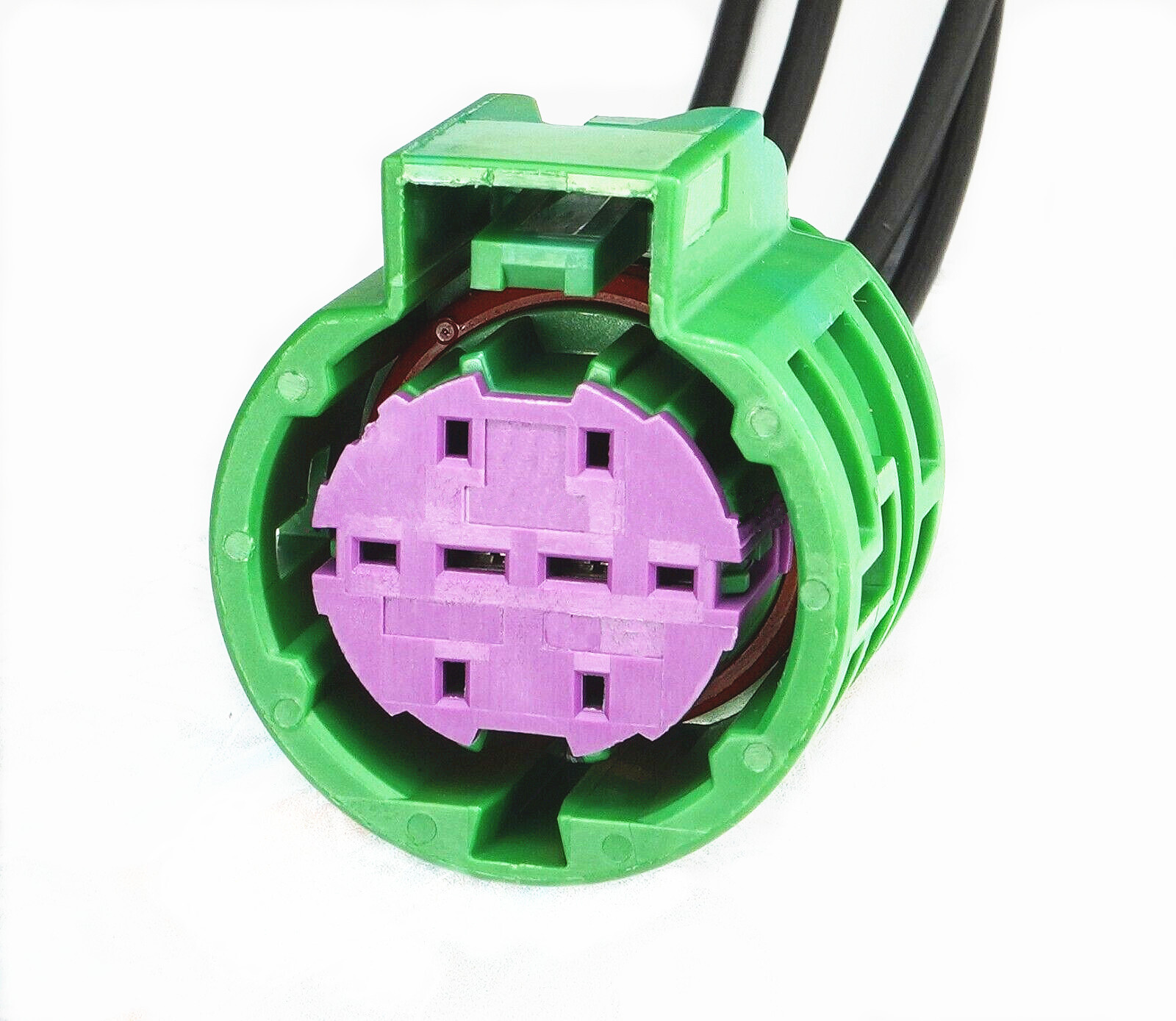 For Jeep Cherokee Fiat 500L Green Round Headlight Connector Pigtail 2014-2018