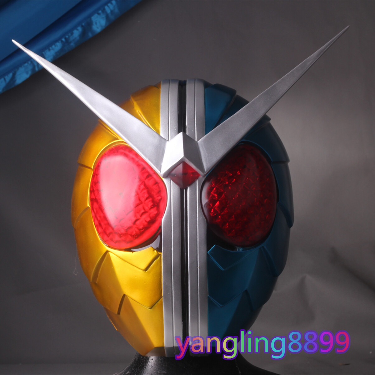 Kamen Rider W Double 1:1 Wearable Helmet Resin Mask w/ Led Eye Masked Rider Prop