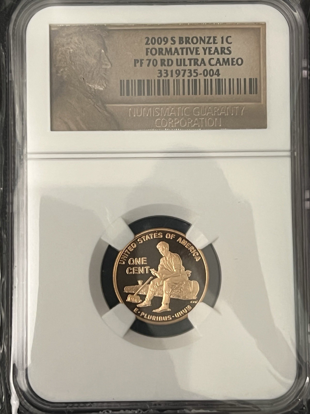 2009 S Bronze Lincoln 1¢ FORMATIVE YEARS NGC PF70 RD Ultra Cameo #004