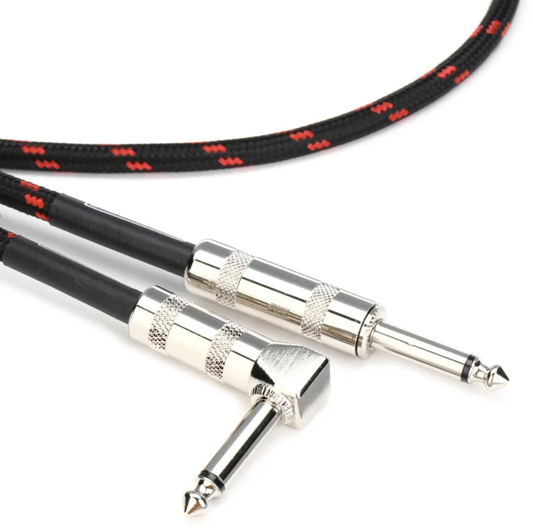 Gator Cableworks Backline Series Braided Instrument Cable - Black/Red, 20 foot