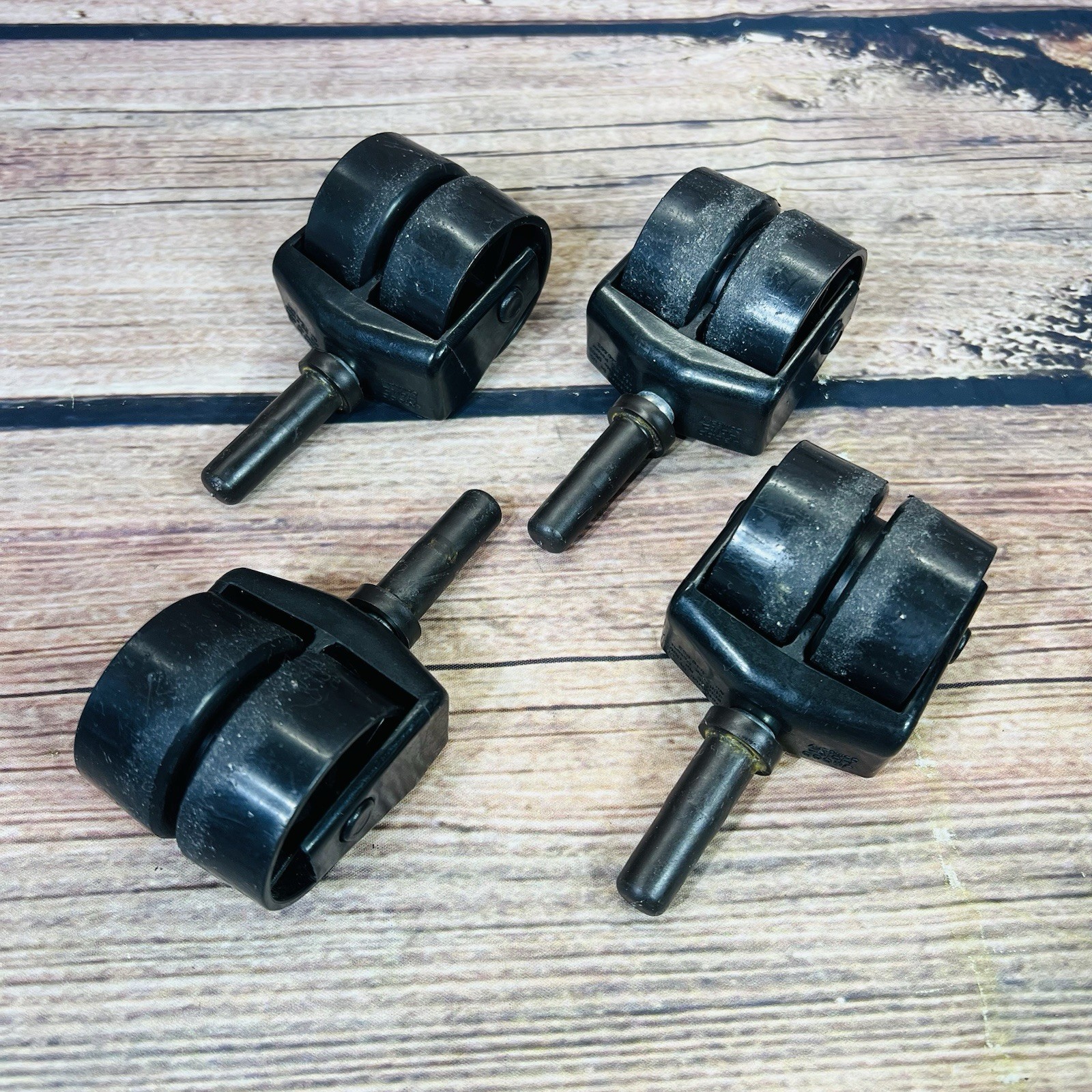Leggett & Platt 4-Pack Caster Wheels with lock, Black #4B1954 With Socket Sleeve
