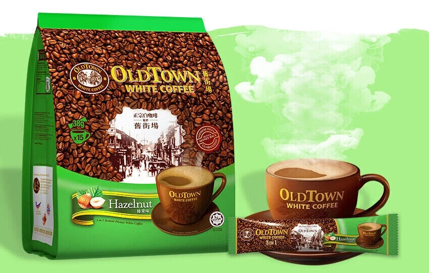 1x Old Town 3 in 1 Instant Hazelnut White Coffee (15 Sticks x 35g)FREE SHIPPING