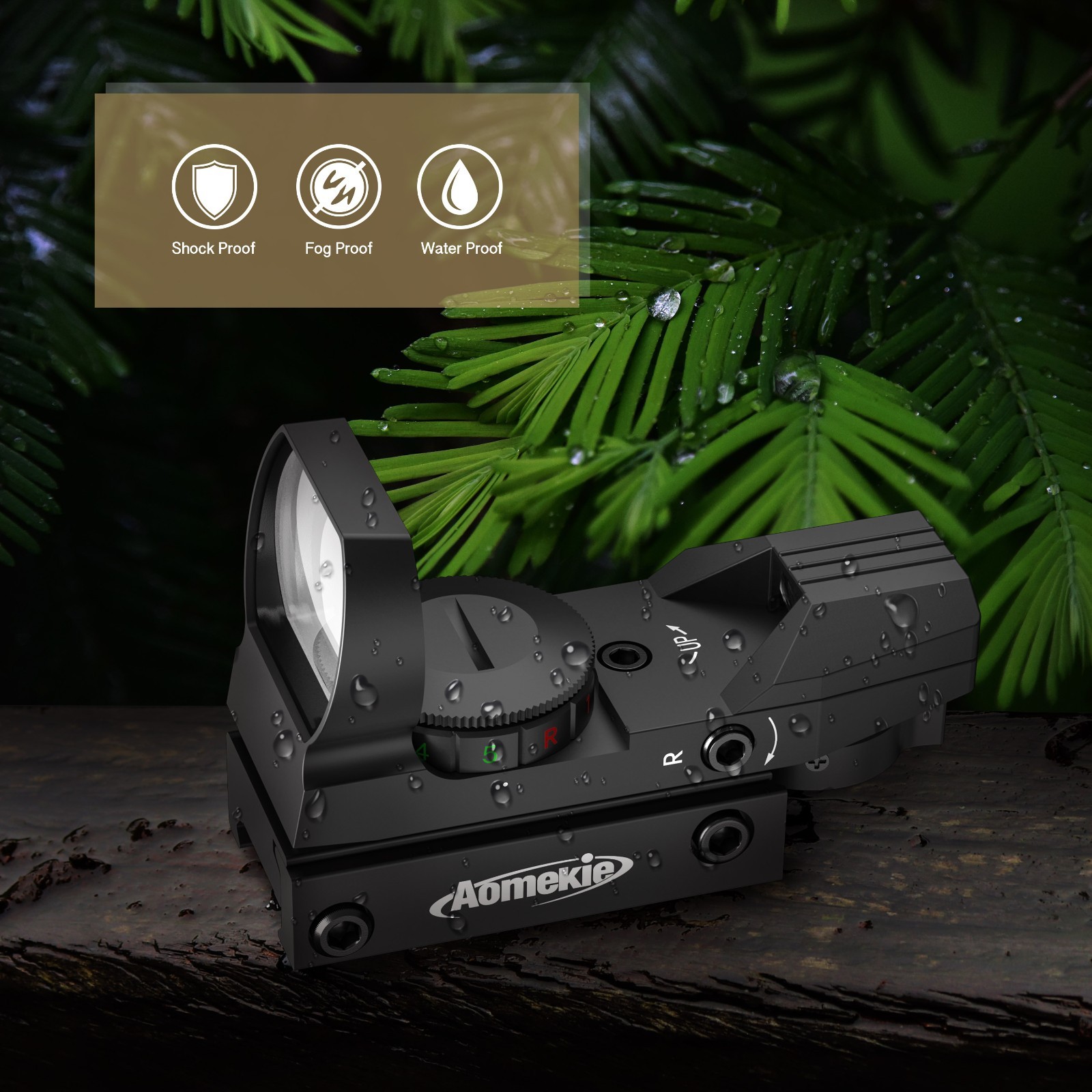 1X Red Green Dot Rifle Scope Reflex Sight Tactical with 20/22mm Mount Rail