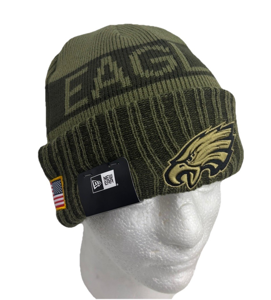 Philadelphia Eagles NFL  2025 Salute to Service New Era Winter Knit Beanie hat
