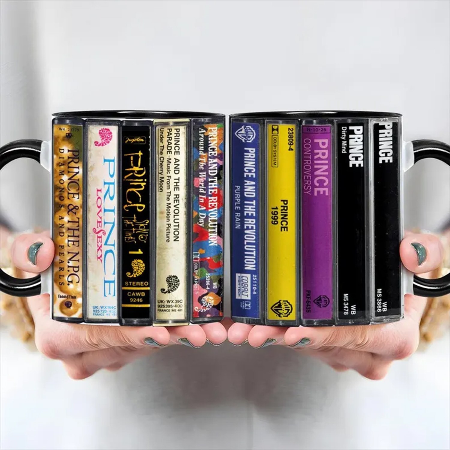 Retro Prince Albums Cassette Mug, Prince Mug for Fans Collection, Purple Rain