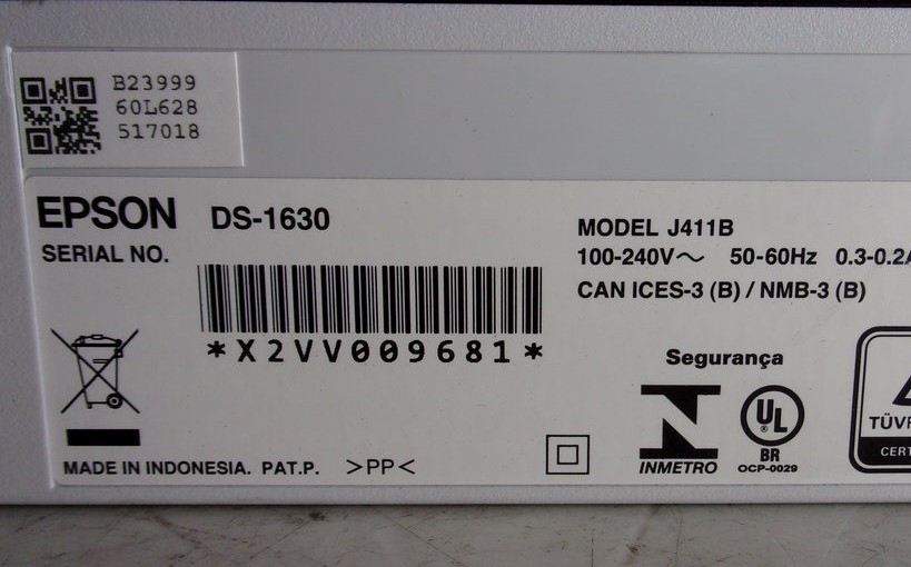 EPSON DS-1630 J411B Flatbed Color Document Scanner