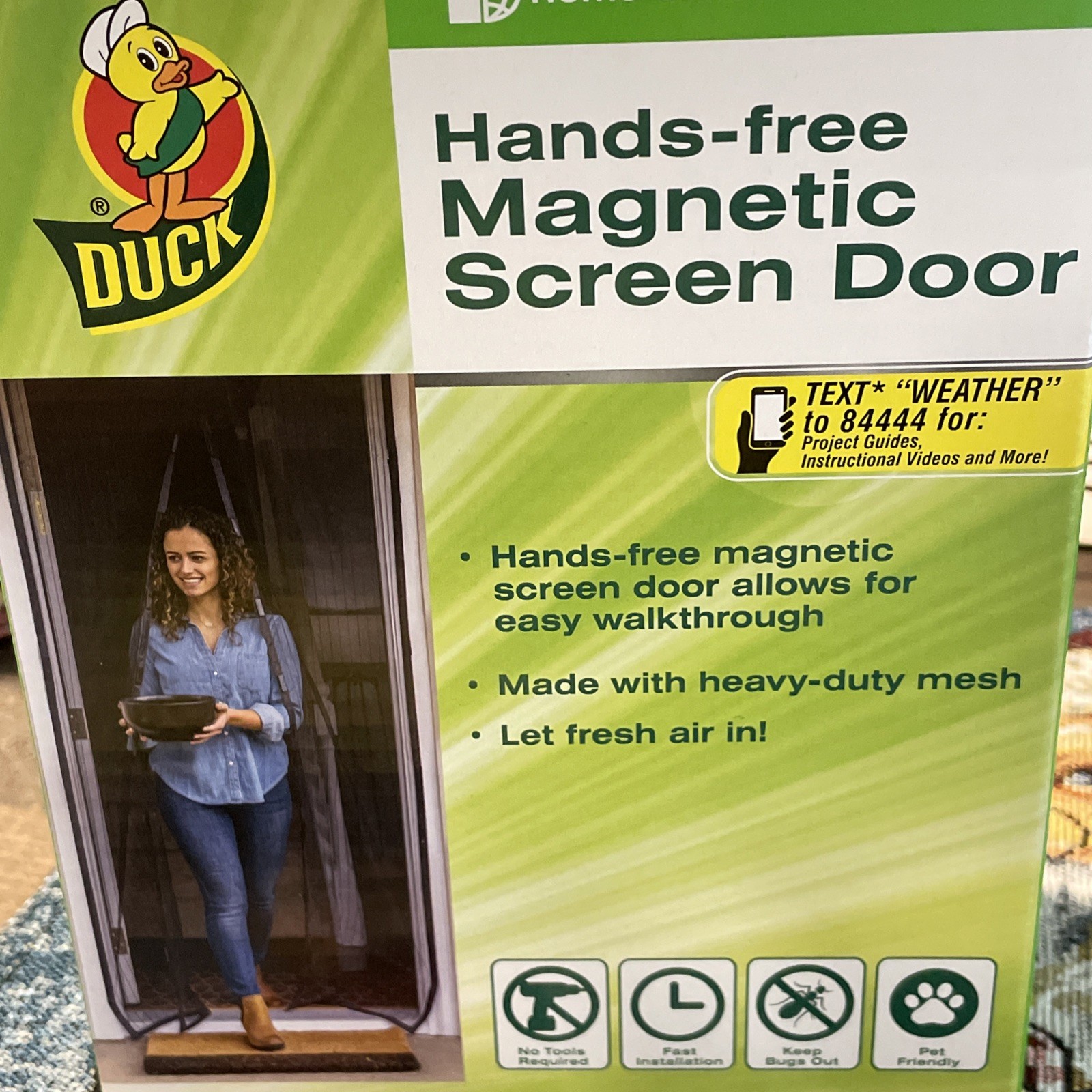 Magnetic Screen Door Cover  83"x 39” New