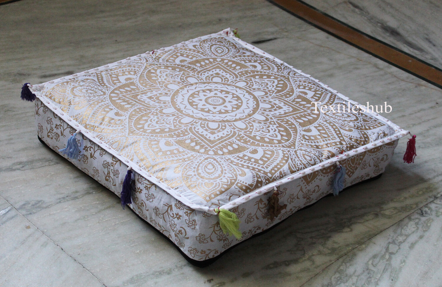 Indian All Size Square Home & Garden Floor Pillow Case Cushion Cover Dog Beds US