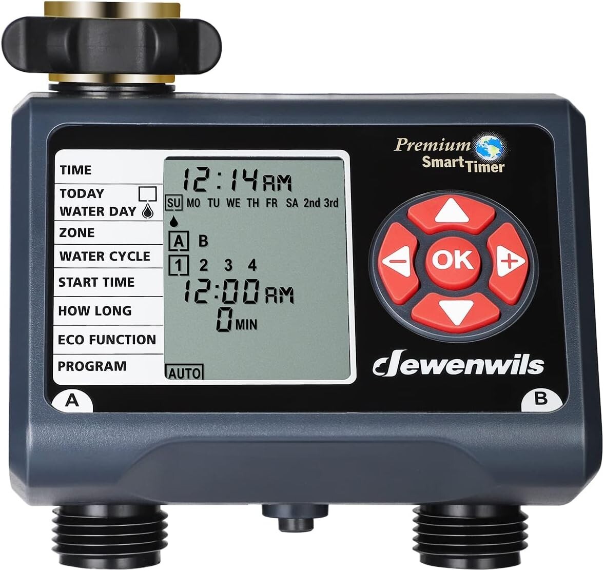 DEWENWILS Sprinkler Timer 2 Zone Water Timer Garden Hose Programmable Hose