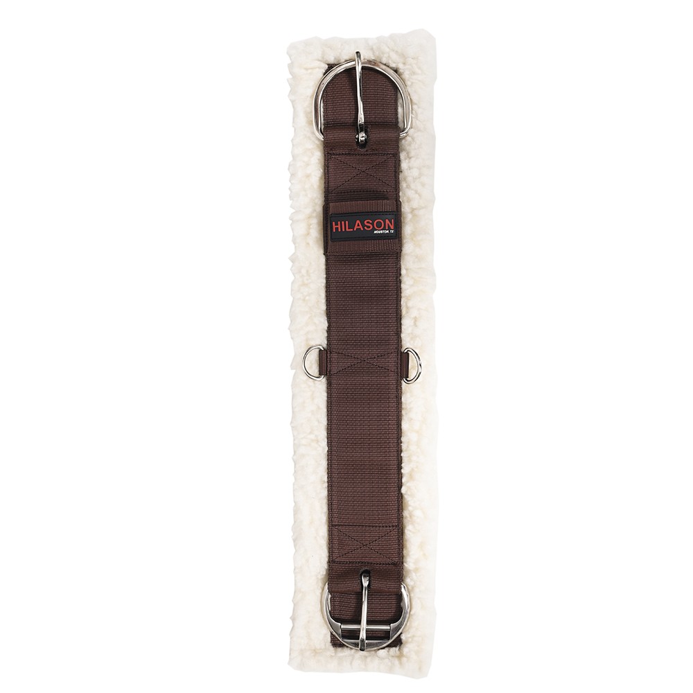 HILASON Western Horse Nylon Cinch with White Fleece | Saddle