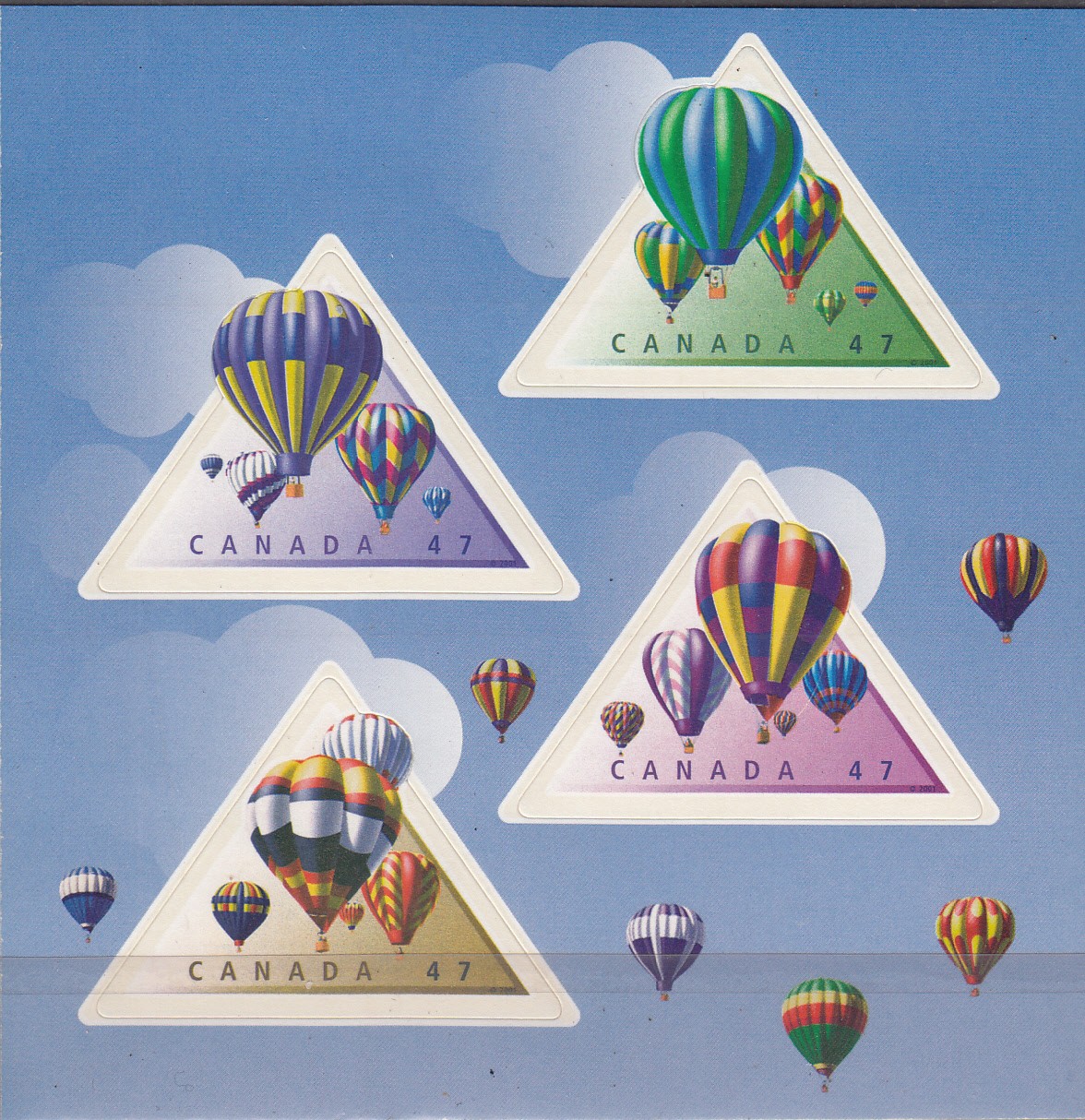 W CANADA 1921a-d HOT AIR BALLOONS