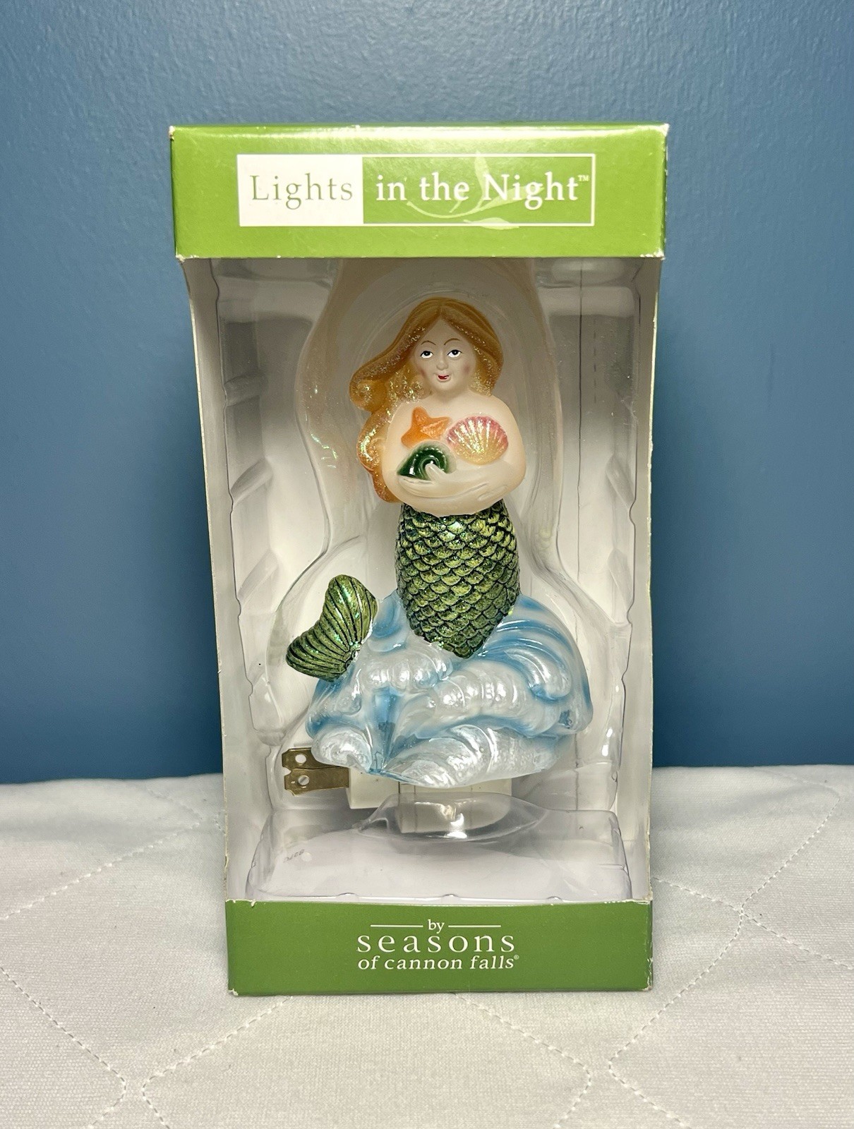 Seasons Of Cannon Falls Lights In The Night MERMAID Night Light New In Box
