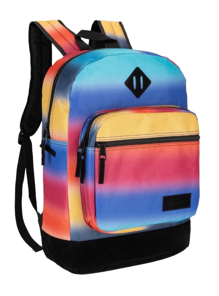 Genuine Dickies Unisex Ombre Faux Suede Trim Varsity 17" Laptop Backpacks Bags