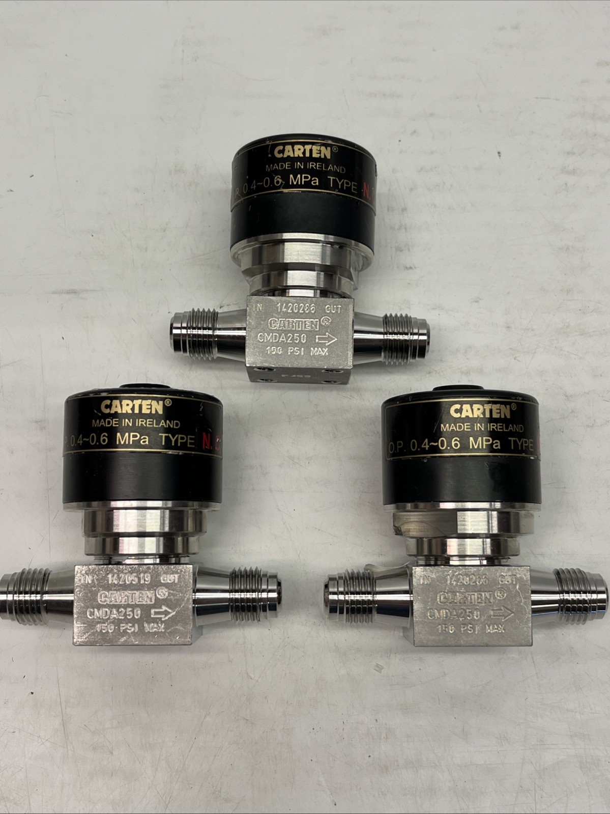 (3x) Carten Controls CMDA250 1/4" FSM M-INT-NC Valve | New Old Stock, USA Seller