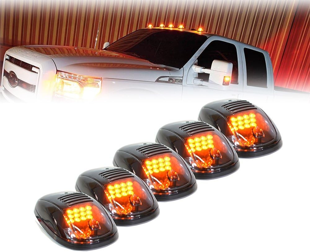 5 Luces Led Ambar Para Cabina, Luces De Marcador Para Techo De Cabina Ahuma...