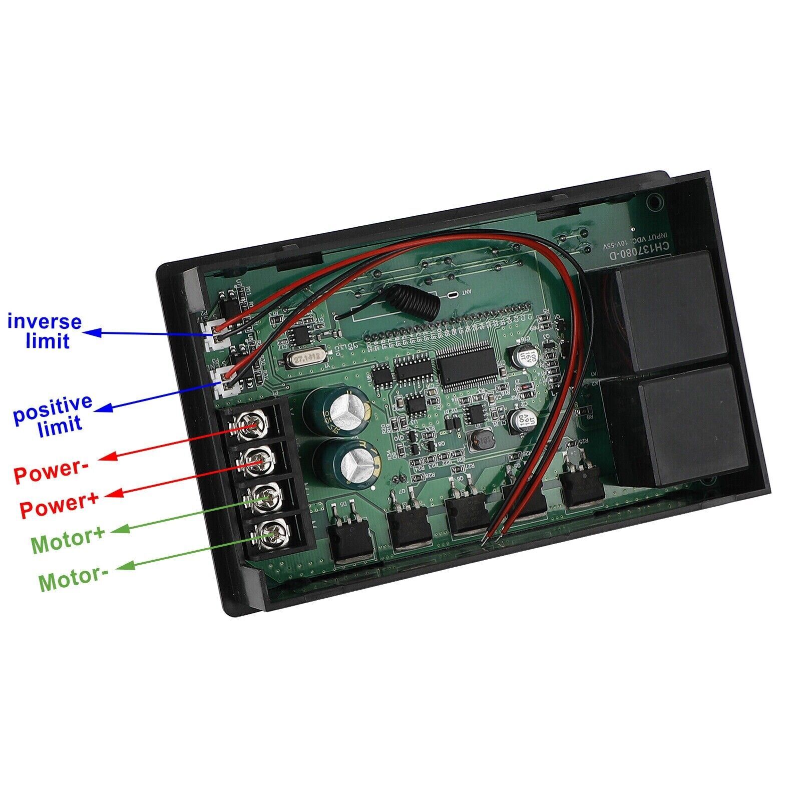 Speed Controller PWM DC Motor Timing Reversible Remote Control LCD-Display 60A