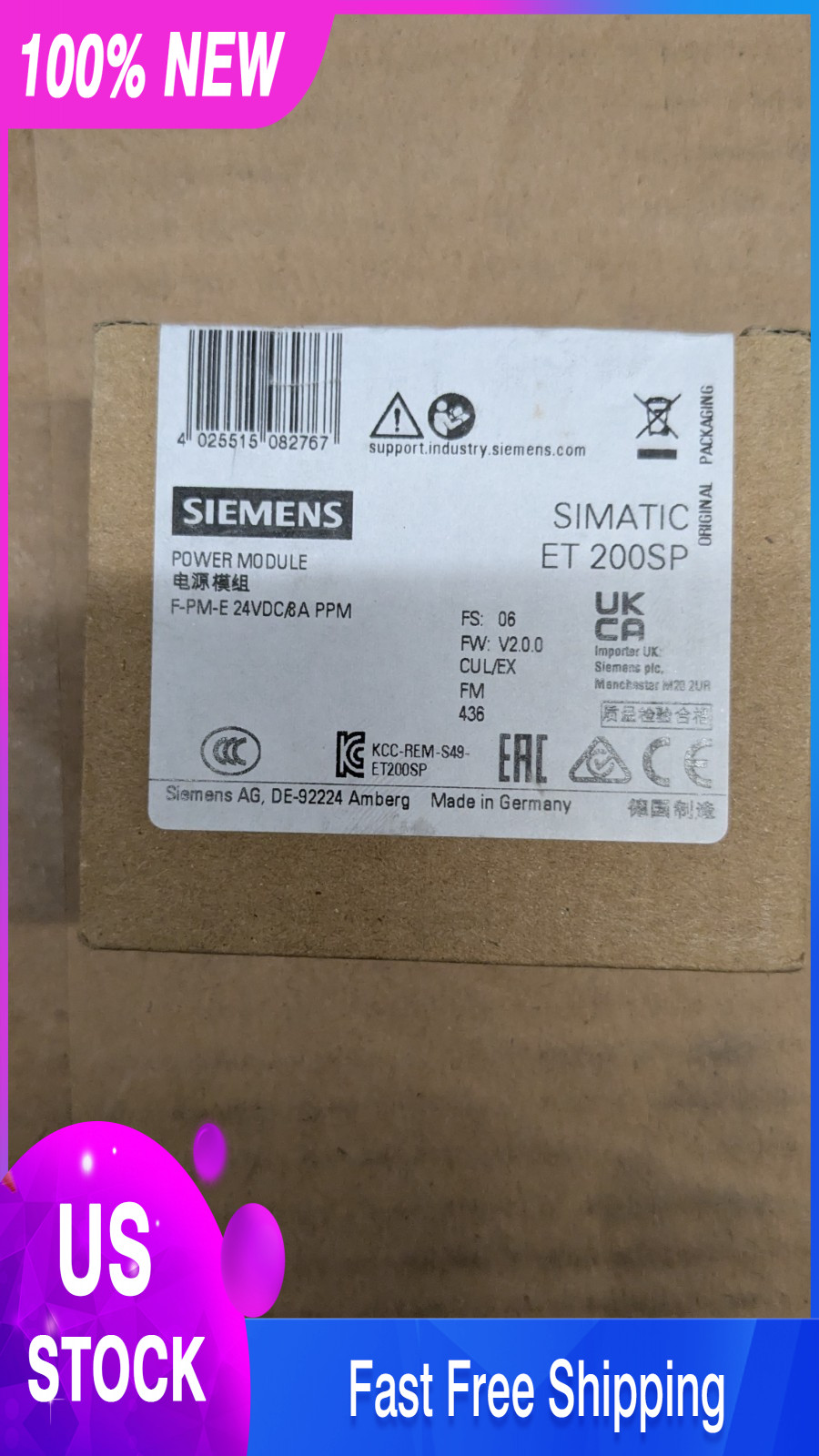 6ES7 136-6PA00-0BC0 NEW SIEMENS 6ES7136-6PA00-0BC0 ET 200S FACTORY SEALED