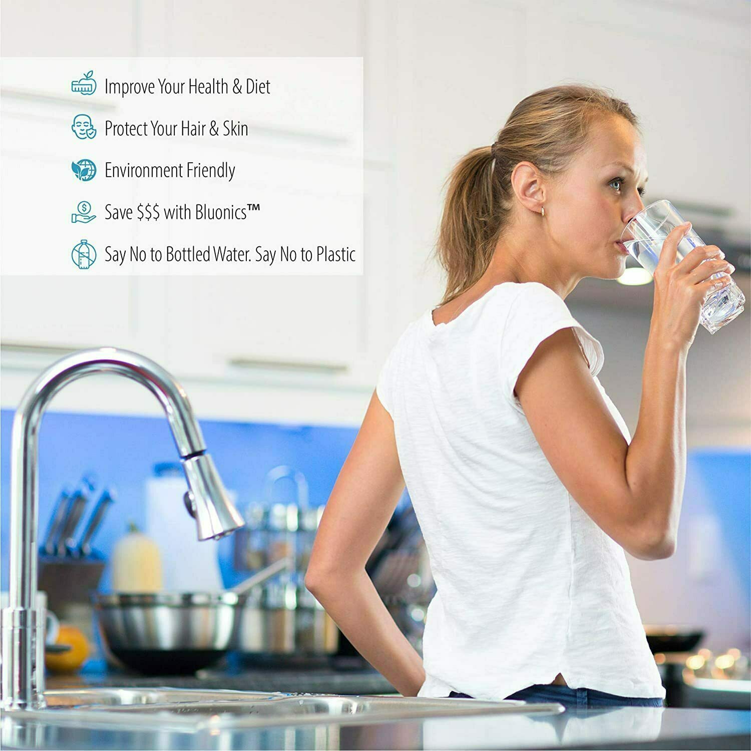 BLUONICS 4.5 x 10" Whole House Water Filter Purifier / Carbon Block Cartridge