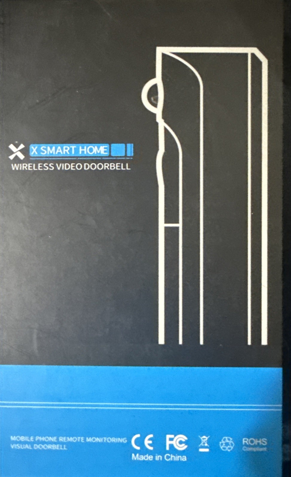 X-Smart Home Wireless WiFi Video Doorbell Mobile Phone Remote Monitoring  6 Bat.
