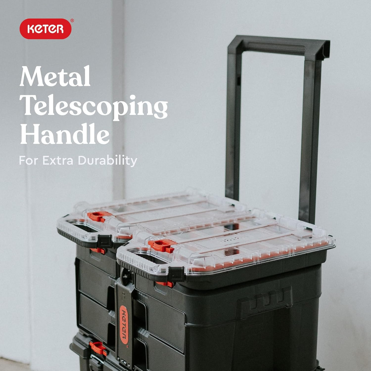 Stack N’ Roll 4-Piece Rolling Tool Storage System – Includes Large Rolling Tool