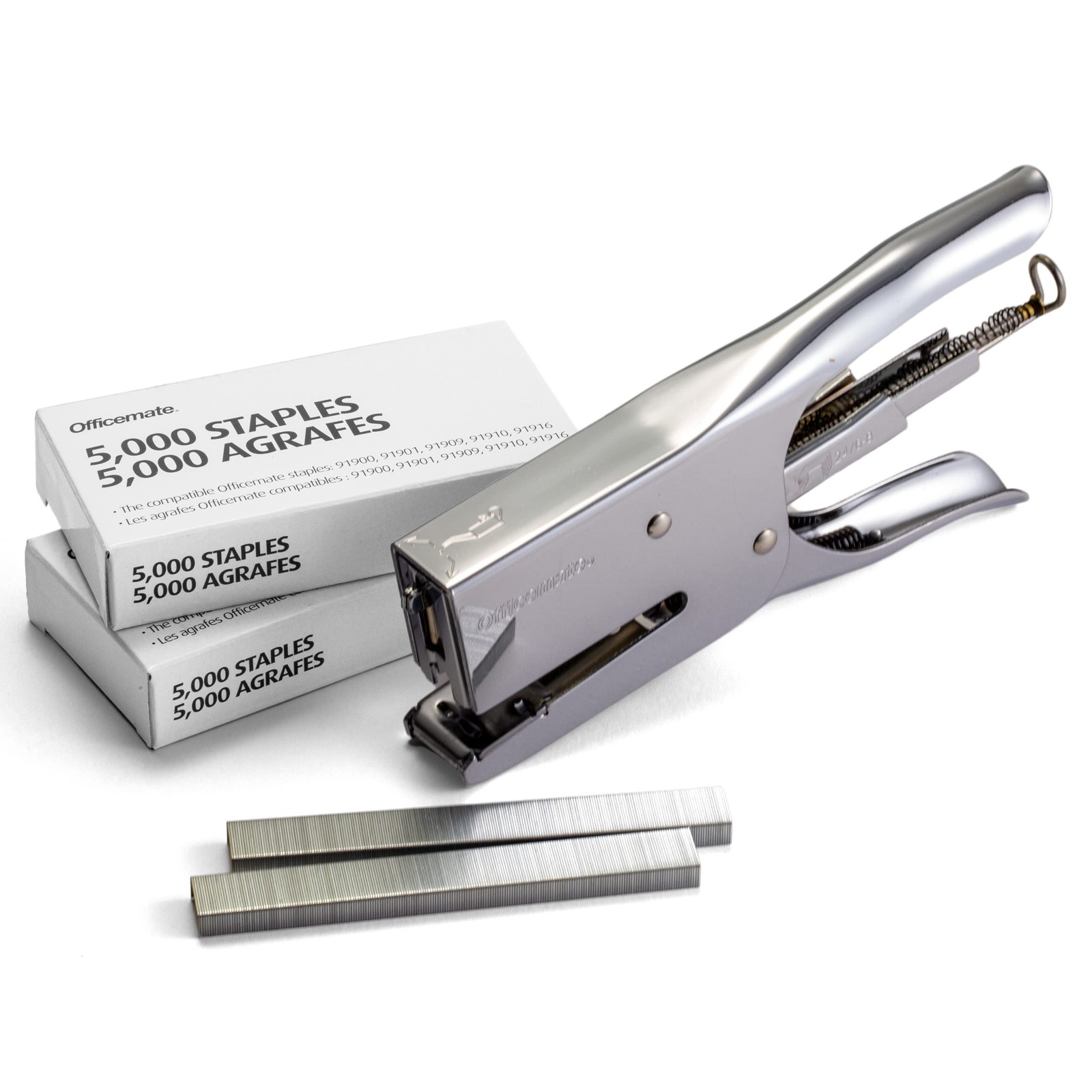 Classic Plier Stapler Bundle with 10,000 Staples, Metal, Silver (97768)