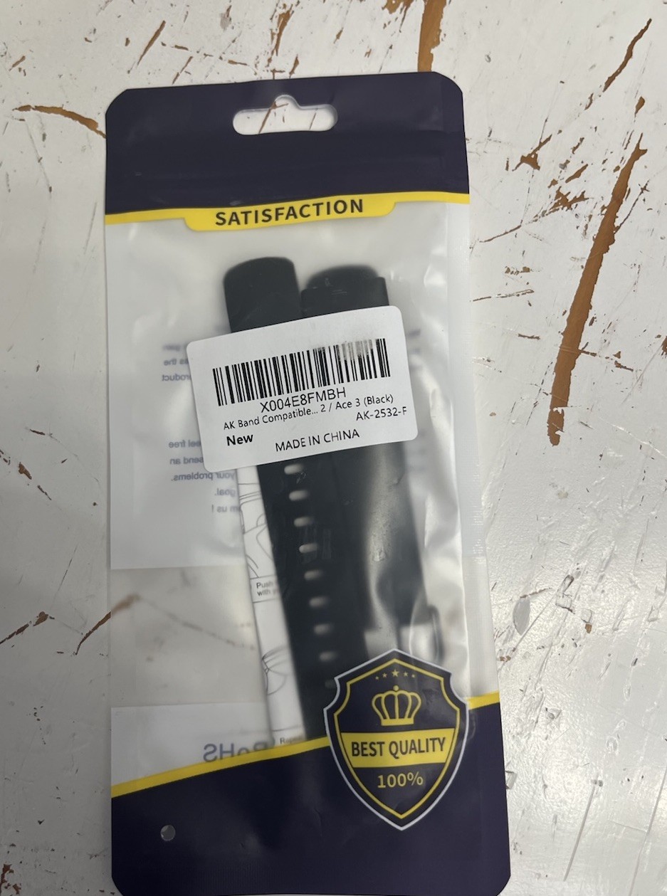 New In Package Black Fitbit 2 Replacement Compatible Wristband. One Size