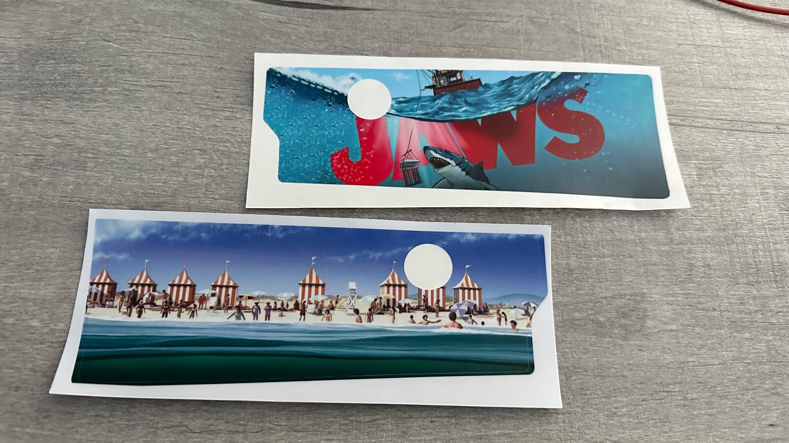 JAWS Pinball Mod Apron Wall DECAL (Sold as a Pair)