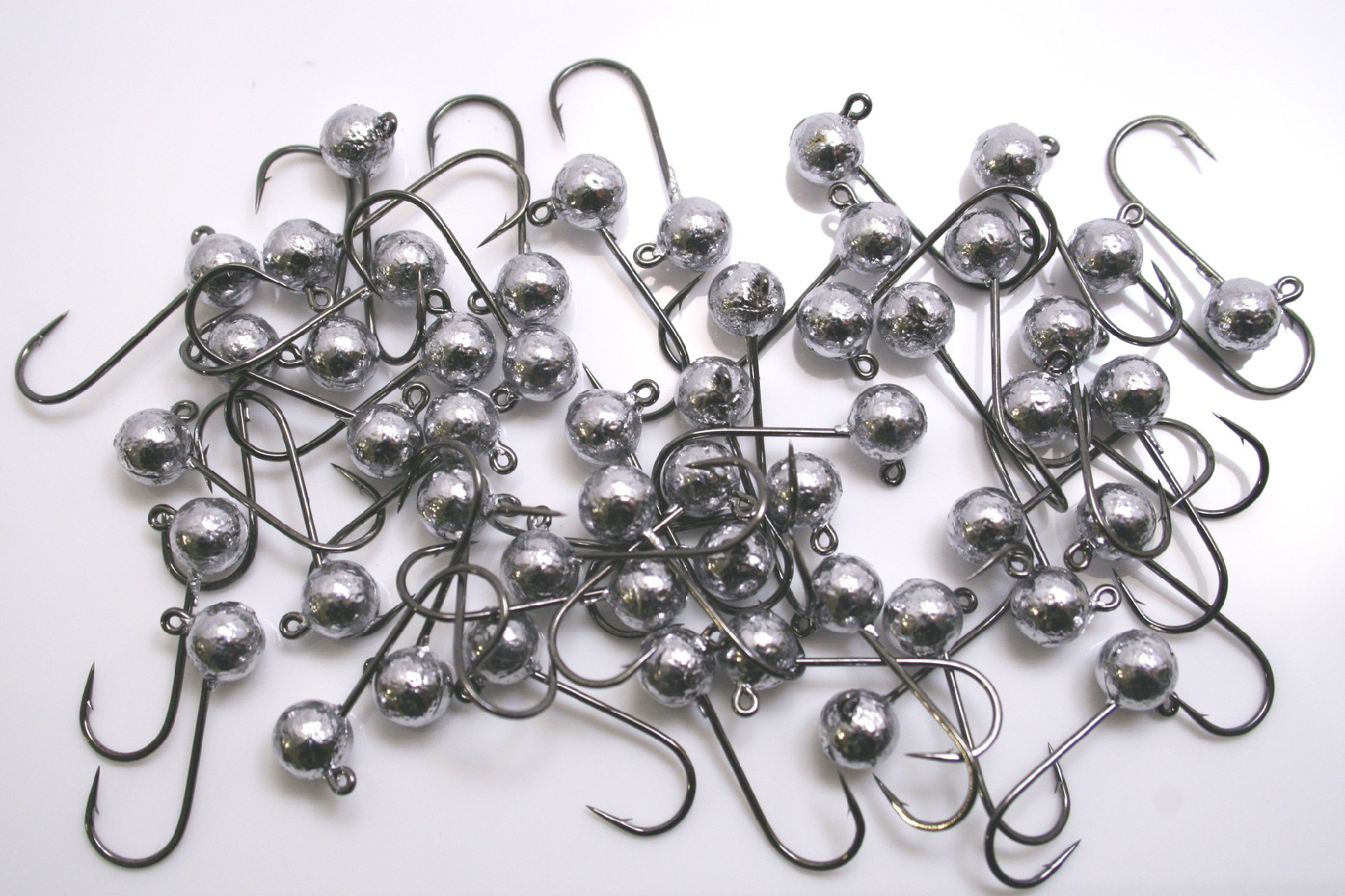 50 pk 1/8 oz Steelhead Salmon Fishing Jigs #4 Mustad 32833 Black Nickel Hooks